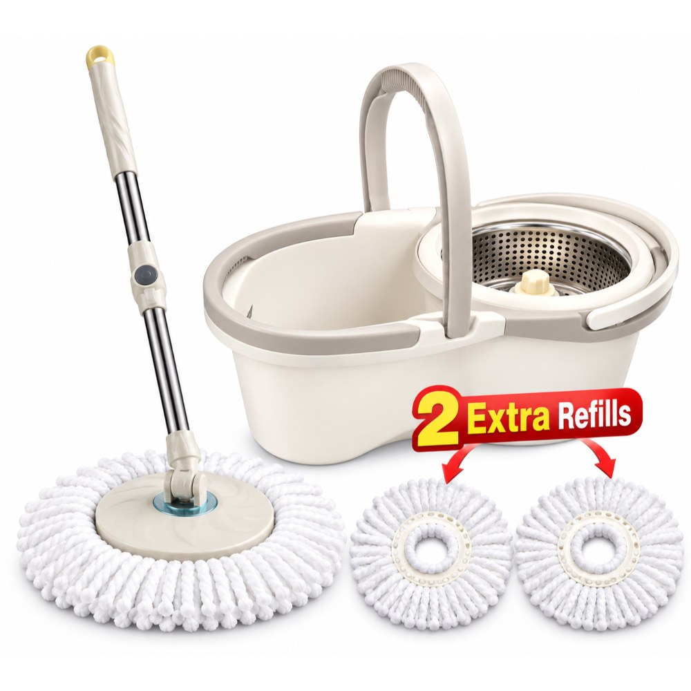 OSM-2786-1 360° Spin Mop & Bucket Set with 2 Extra Refills - Image 1
