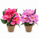Artificial Peony Flower Plant with Decorative Pot – 8.5 cm